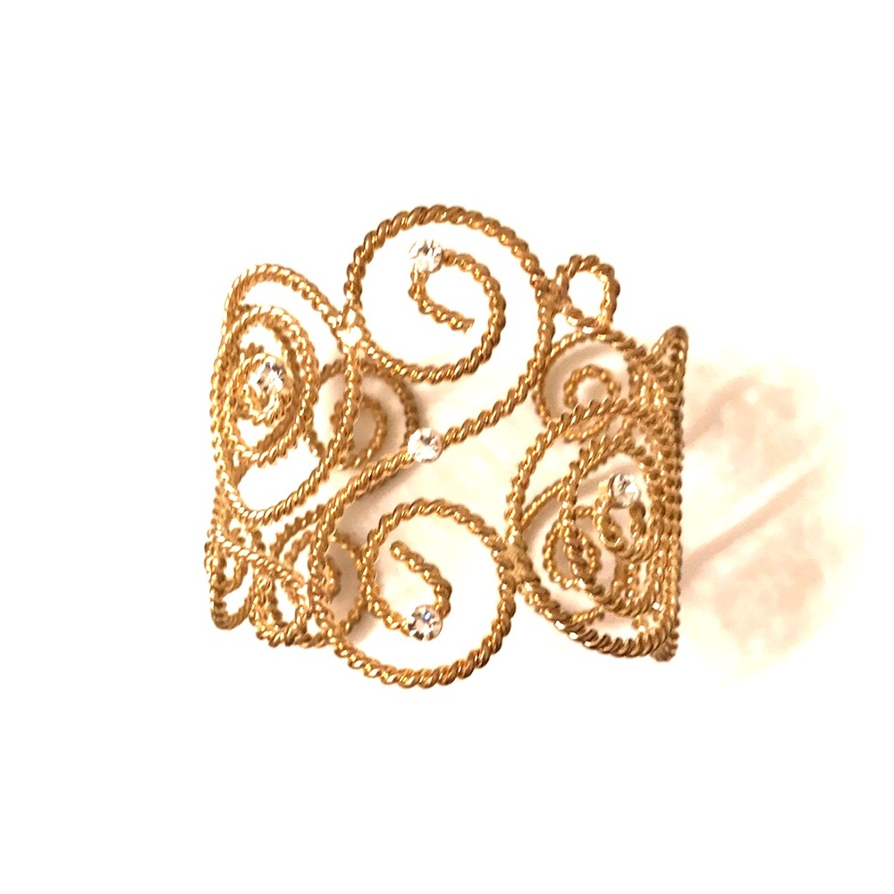 Gold and Diamond Cuff Bracelet